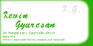 kevin gyurcsan business card
